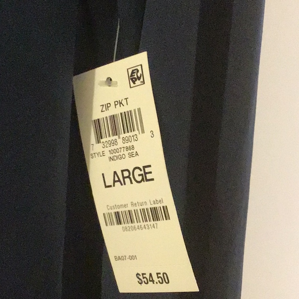 NWT I.N.C. Indigo/Navy Blue Women's Blouse with Zipper Details Size L - Picture 2 of 10